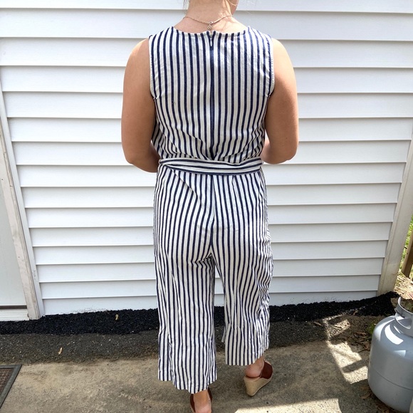 Stripe Capri Jumpsuit - Picture 4 of 11